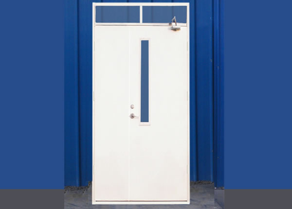 1.2A類鋼質雙扇帶玻璃帶亮窗防火門（甲級子母式）